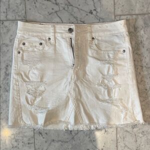 American Eagle White Denim Skirt